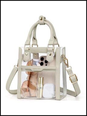 Clear Crossbody Bag Stadium Approved PVC Purse for Concerts